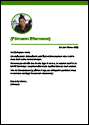 Personal letter template green with photo