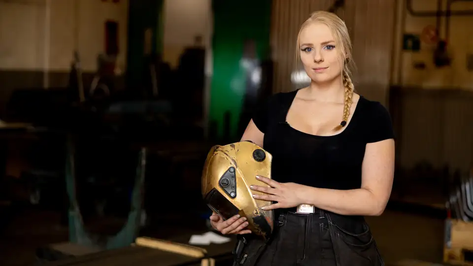 Josefin Broberger utbildade sig till svetsare på en arbetsmarknadsutbildning och fick jobb direkt.